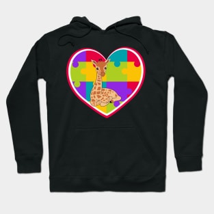 Autism Day giraffe Hoodie